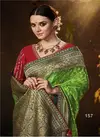 Bandhej Sindhuri By Kimora Heavy Wedding Bridal Saree Catalog